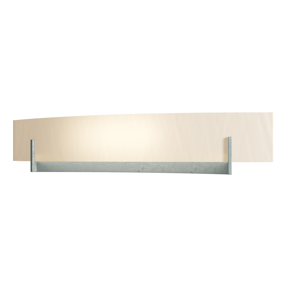 Axis Large Sconce - Vintage Platinum - White Art Glass by Hubbardton Forge