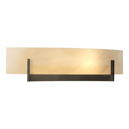 Axis Sconce - Dark Smoke - Amber Swirl Glass by Hubbardton Forge