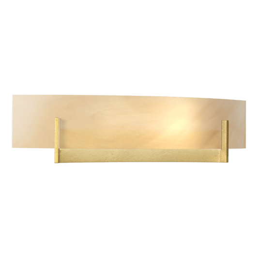 Axis Sconce - Modern Brass - Amber Swirl Glass by Hubbardton Forge