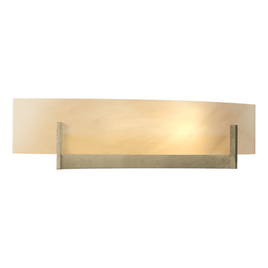 Axis Sconce - Soft Gold - Amber Swirl Glass by Hubbardton Forge
