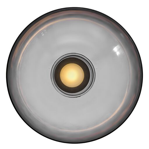 Ombra 19" Large Pendant Light by Fredrick Ramond - Cased Opal/Smoked Glass, Dimmable, LED Compatible