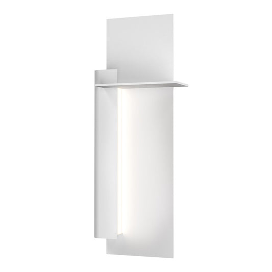 Backgate 20" LED Sconce - Textured White - Left-Facing by SONNEMAN