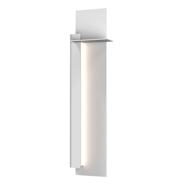 Backgate 30" LED Sconce - Textured White - Left-Facing by SONNEMAN