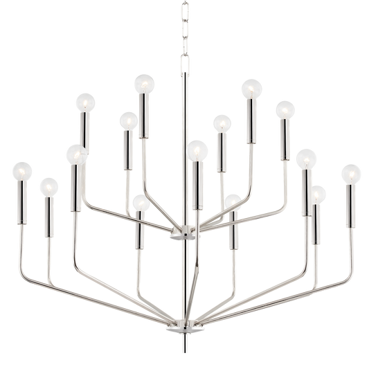 Bailey Chandelier - 15-Light - Polished Nickel - Mitzi H516815-PN