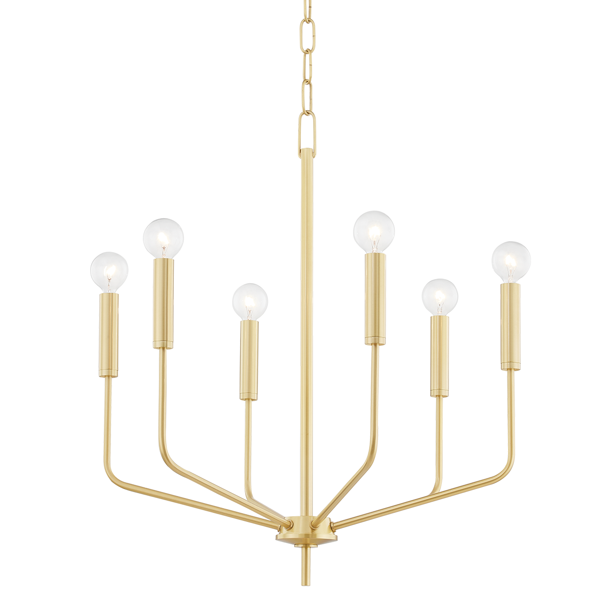 Bailey Chandelier - 6-Light - Aged Brass - Mitzi H516806-AGB
