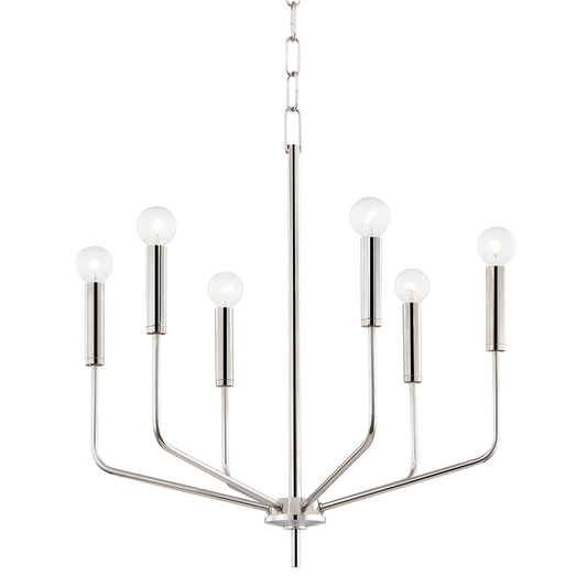 Bailey Chandelier - 6-Light - Polished Nickel - Mitzi H516806-PN