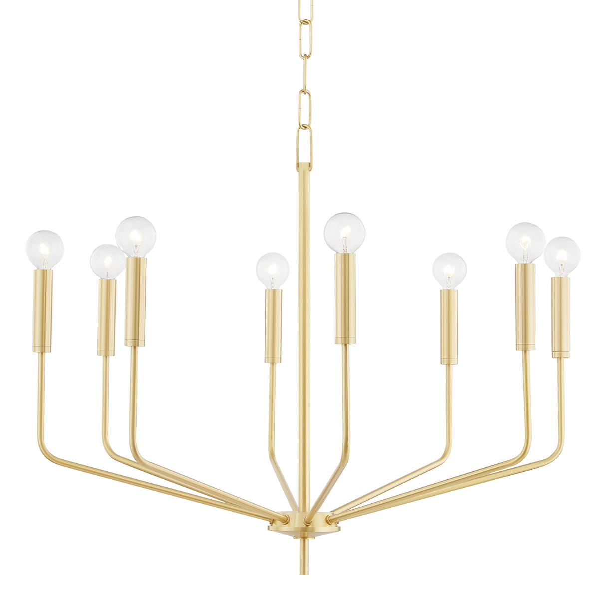 Bailey Chandelier - 8-Light - Aged Brass - Mitzi H516808-AGB