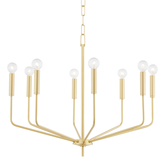 Bailey Chandelier - 8-Light - Aged Brass - Mitzi H516808-AGB