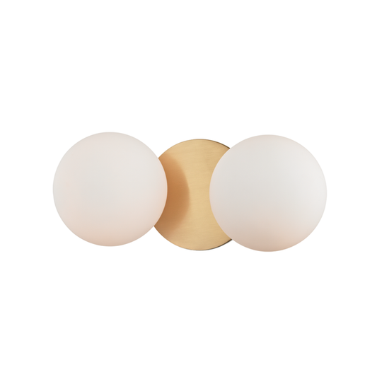 Baird Vanity Light - 2-Light - Aged Brass by Hudson Valley Lighting