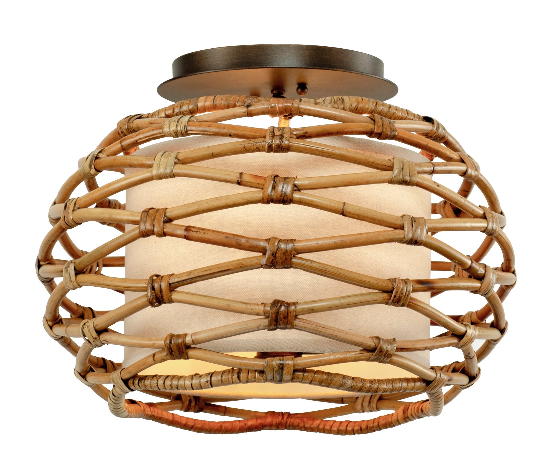 Balboa Semi Flush - 3-Light - Textured Bronze - Troy Lighting C6740-TBZ
