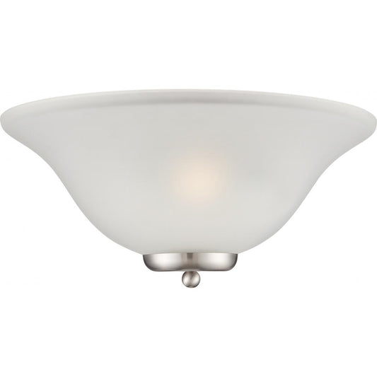 Ballerina - 1 Light Wall Sconce - Brushed Nickel with Frosted Glass - Brushed Nickel - Satco 60-5382