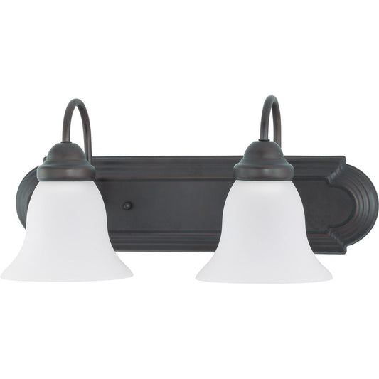 Ballerina - 2 Light 18" Vanity with Frosted White Glass - Color retail packaging - Satco 60-6082