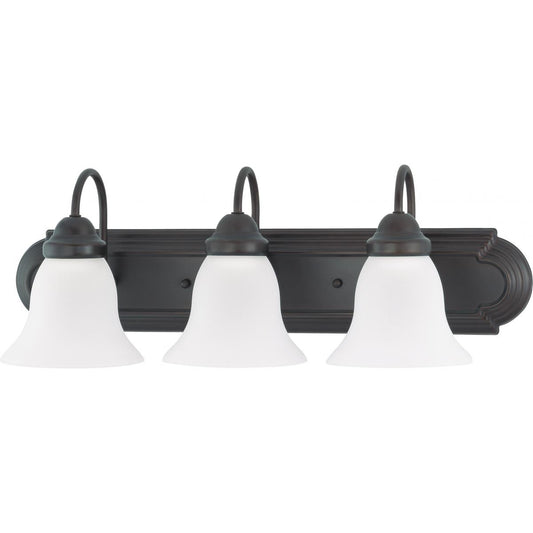 Ballerina - 3 Light 24" Vanity with Frosted White Glass - Color retail packaging - Satco 60-6083