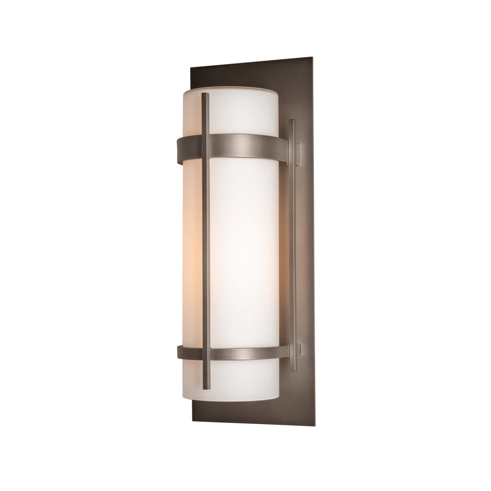 Banded Large Outdoor Sconce - Coastal Dark Smoke by Hubbardton Forge