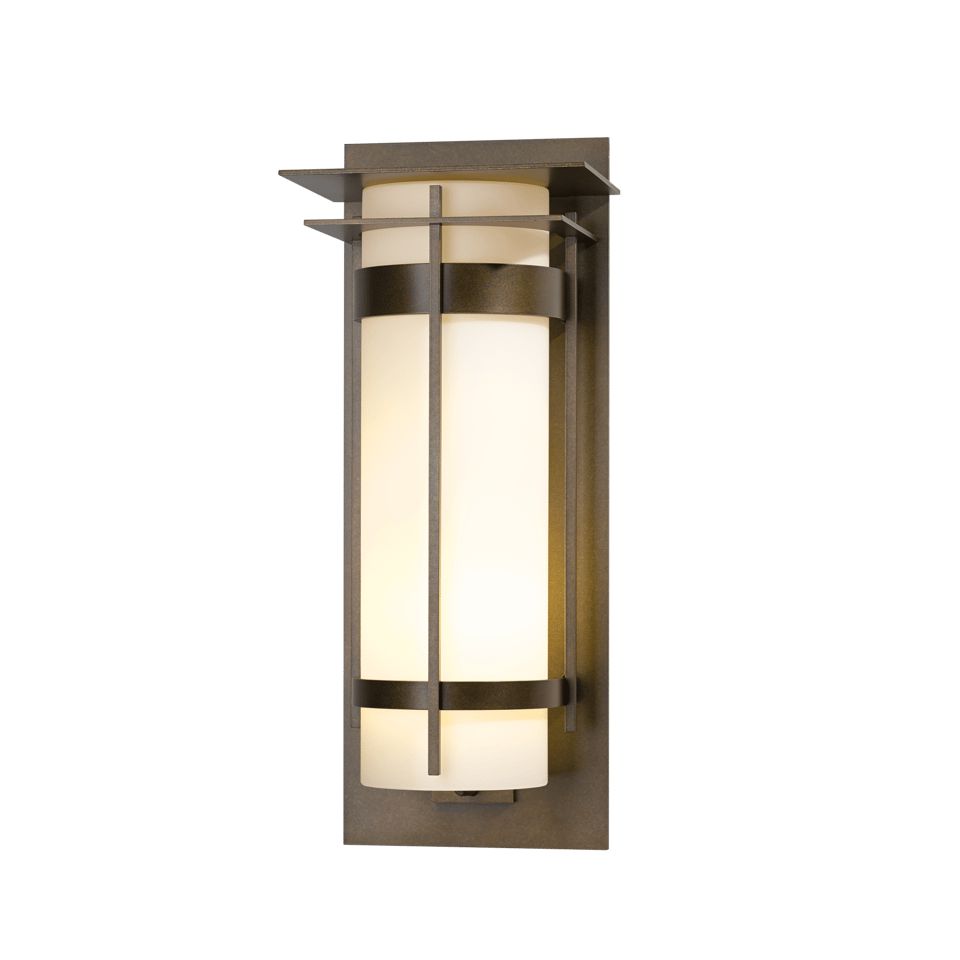 Banded with Top Plate Extra Large Outdoor Sconce - Coastal Bronze by Hubbardton Forge