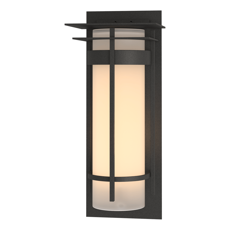 Banded with Top Plate Extra Large Outdoor Sconce - Natural Iron by Hubbardton Forge