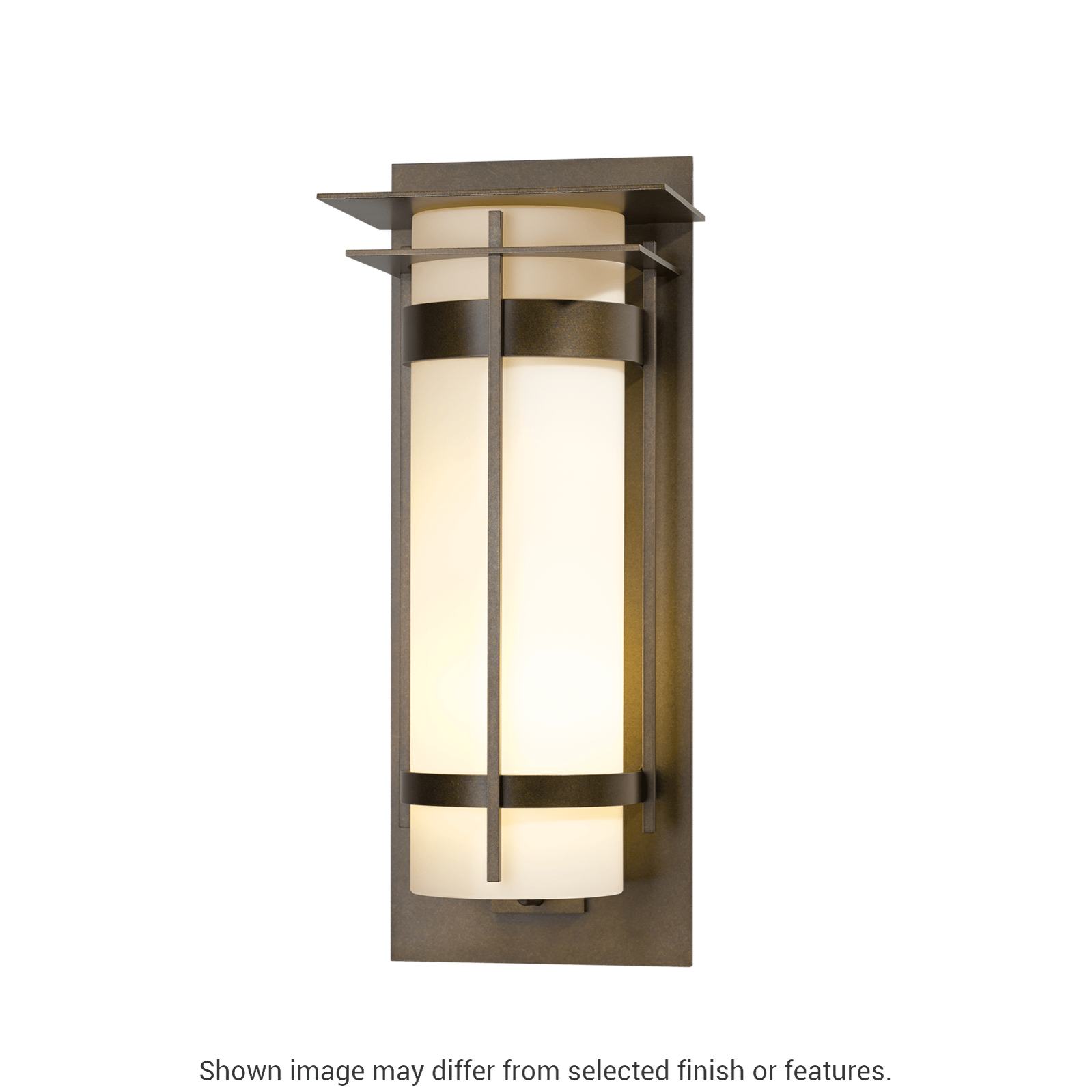 Banded with Top Plate Extra Large Outdoor Sconce - White by Hubbardton Forge