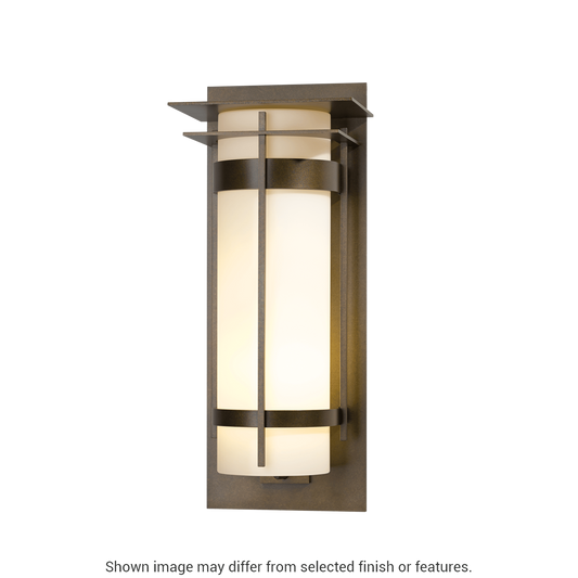 Banded with Top Plate Extra Large Outdoor Sconce - White by Hubbardton Forge