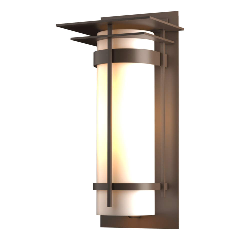 Banded with Top Plate Large Outdoor Sconce - Coastal Bronze by Hubbardton Forge