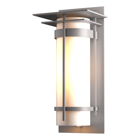 Banded with Top Plate Large Outdoor Sconce - Coastal Burnished Steel by Hubbardton Forge
