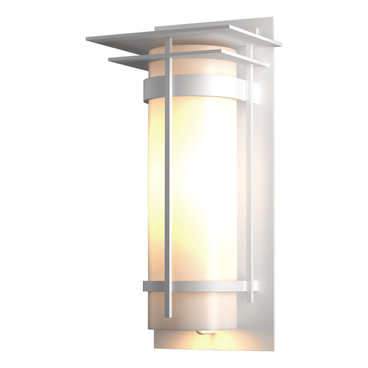 Banded with Top Plate Large Outdoor Sconce - White by Hubbardton Forge