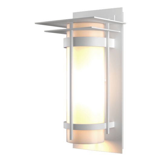 Banded with Top Plate Outdoor Sconce - White by Hubbardton Forge