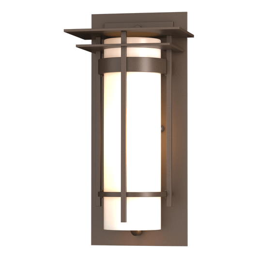 Banded with Top Plate Small Outdoor Sconce - Coastal Bronze by Hubbardton Forge