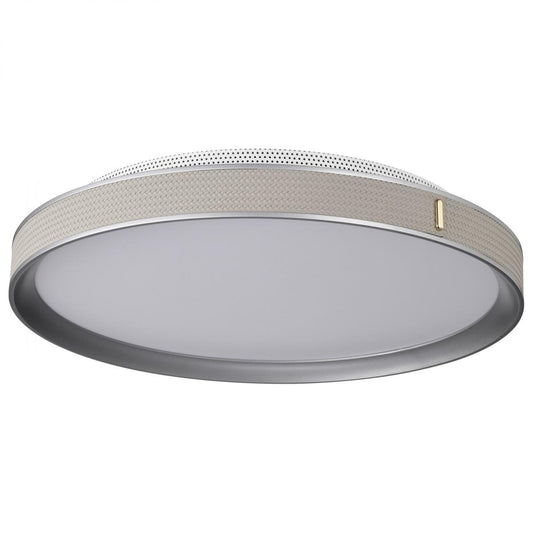 Bandon - 20 Inch LED Flush Mount - Gray with Off White Wrap - Acrylic Lens - Satco 62-3022