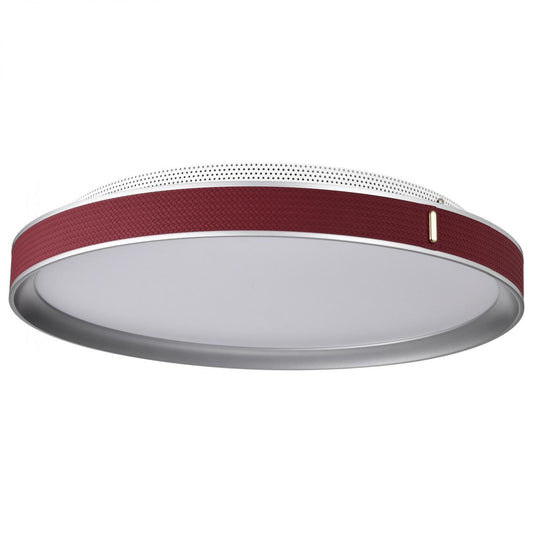 Bandon - 20 Inch LED Flush Mount - Gray with Red Wrap - Acrylic Lens - Satco 62-3012