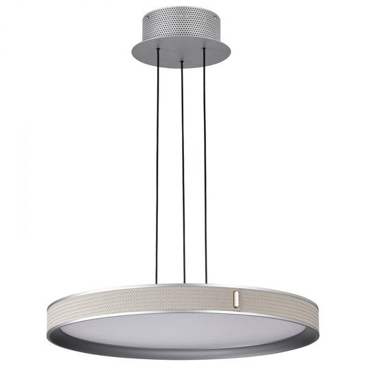 Bandon - 20 Inch LED Pendant - Gray with Off White Wrap - Acrylic Lens - Satco 62-3021