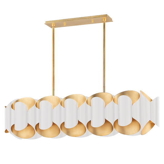 Banks Linear - Gold Leaf/White by Hudson Valley Lighting