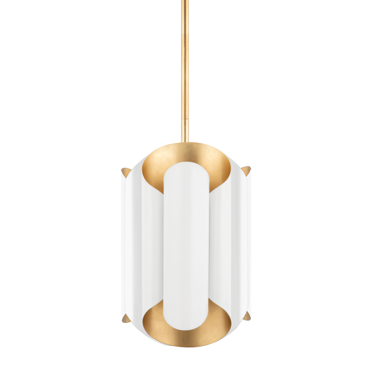 Banks Pendant - Gold Leaf/White by Hudson Valley Lighting
