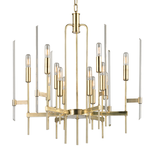 Bari Chandelier - 12-Light - Aged Brass by Hudson Valley Lighting