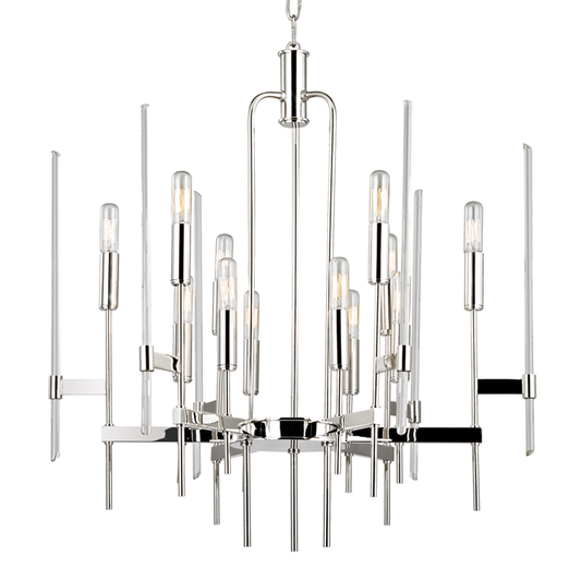 Bari Chandelier - 12-Light - Polished Nickel by Hudson Valley Lighting