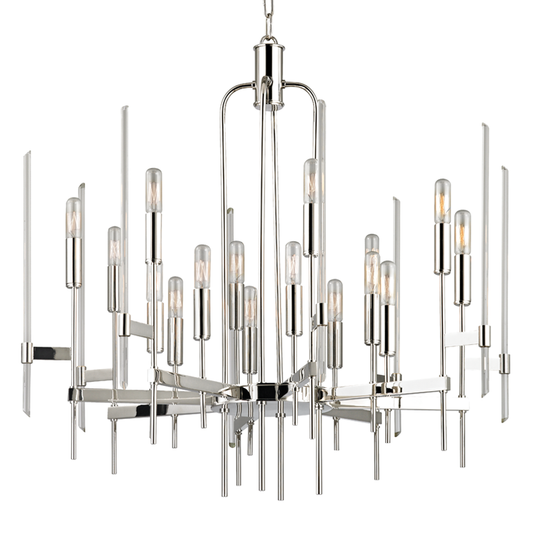Bari Chandelier - 16-Light - Polished Nickel by Hudson Valley Lighting