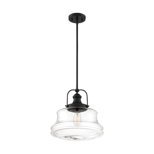 Basel - 1 Light Pendant - with Clear Glass - Aged Bronze - Satco 60-6759