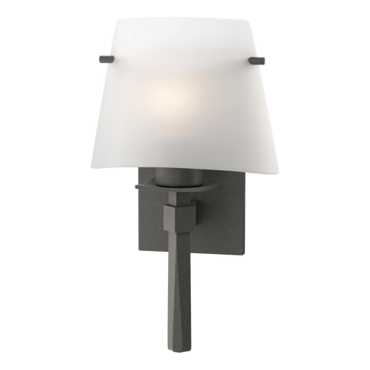 Beacon Hall Half Cone Glass Sconce - Natural Iron - Opal Glass by Hubbardton Forge