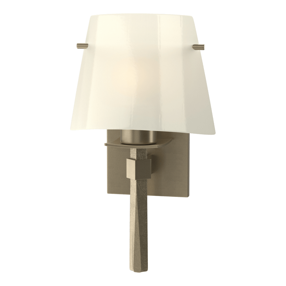 Beacon Hall Half Cone Glass Sconce - Soft Gold - Ivory Art Glass by Hubbardton Forge