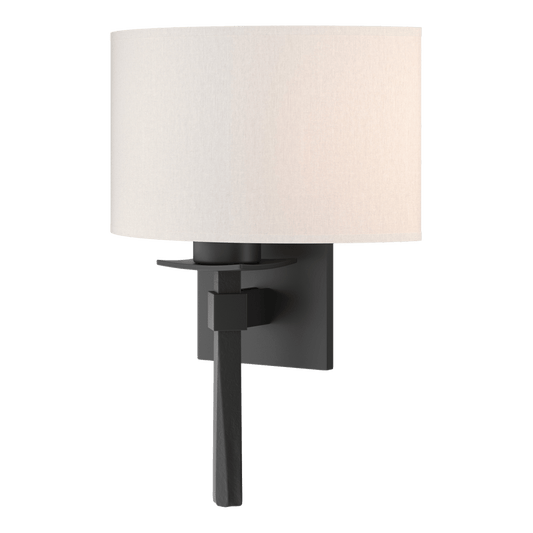 Beacon Hall Half Drum Shade Sconce - Black - Flax Shade by Hubbardton Forge