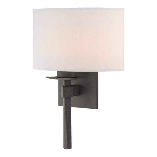 Beacon Hall Half Drum Shade Sconce - Natural Iron - Natural Anna Shade by Hubbardton Forge