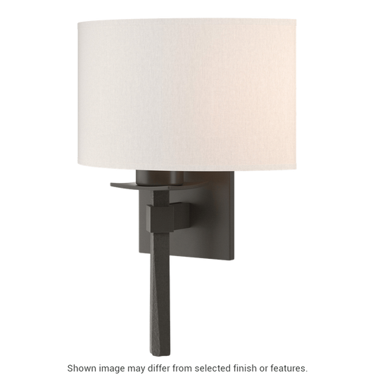 Beacon Hall Half Drum Shade Sconce - White - Flax Shade by Hubbardton Forge