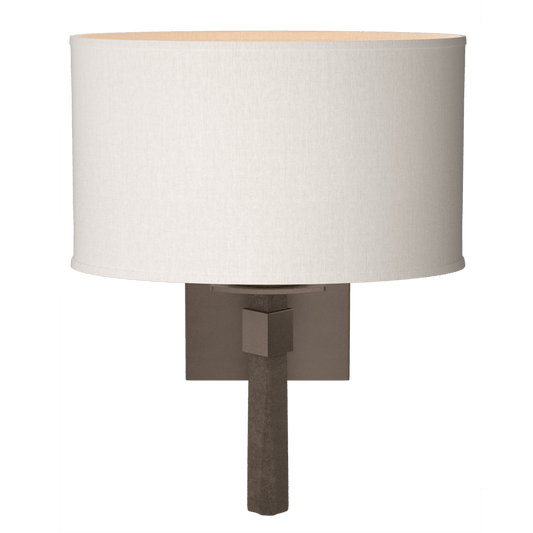 Beacon Hall Oval Drum Shade Sconce - Bronze - Flax Shade by Hubbardton Forge