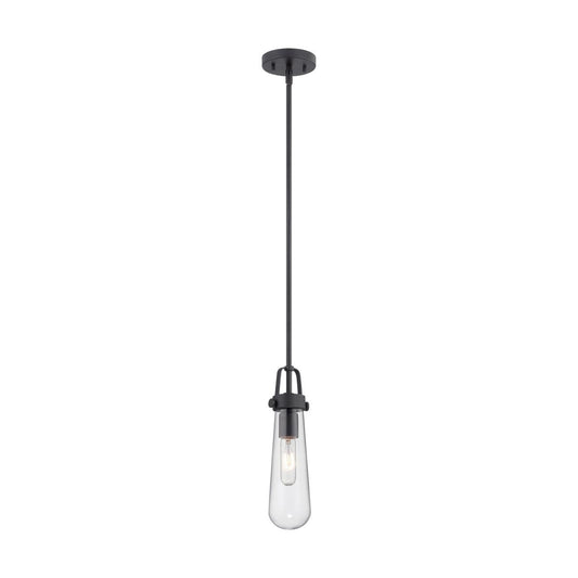 Beaker - 1 Light Mini Pendant with Clear Glass -Aged Bronze Finish - Lamp Included - Satco 60-5362