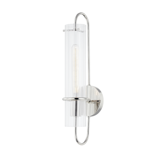 Beck Wall Sconce - 1-Light - Polished Nickel - Mitzi H640101-PN