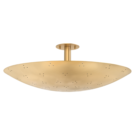 Bern Flush Mount - 3-Light - Vintage Brass by Hudson Valley Lighting