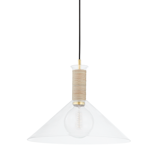Besa Large Pendant - 1-Light - Aged Brass - Mitzi H622701L-AGB