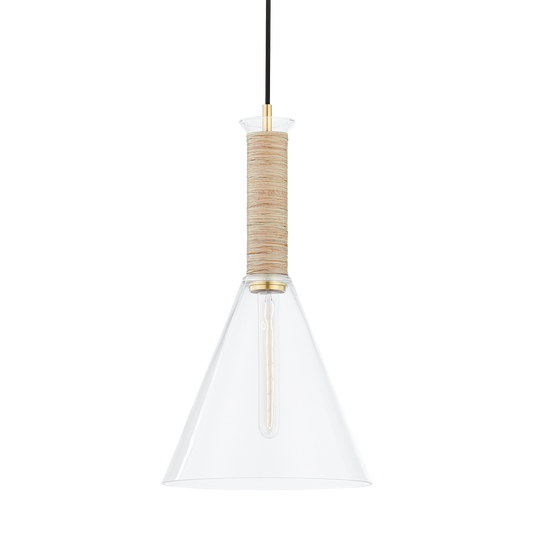 Besa Small Pendant - 1-Light - Aged Brass - Mitzi H622701S-AGB