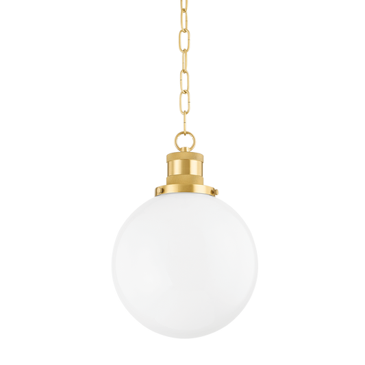 Beverly Small Pendant - 1-Light - Aged Brass - Mitzi H770701S-AGB
