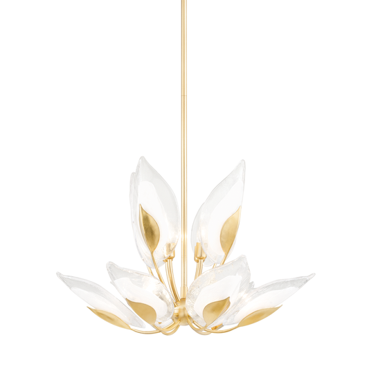 Blossom Chandelier - 10-Light - Gold Leaf by Hudson Valley Lighting