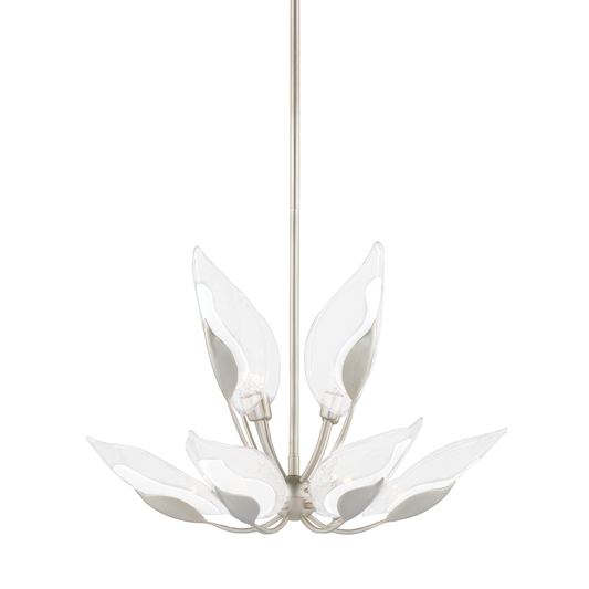Blossom Chandelier - 10-Light - Silver Leaf by Hudson Valley Lighting
